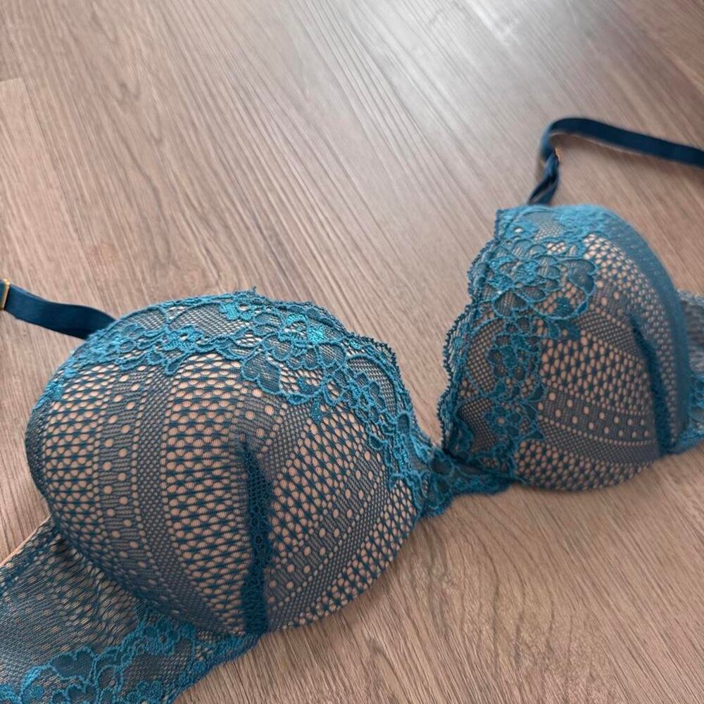 Thirdlove The Equalizer Blue Lace Push Up Bra - Picture 2 of 4